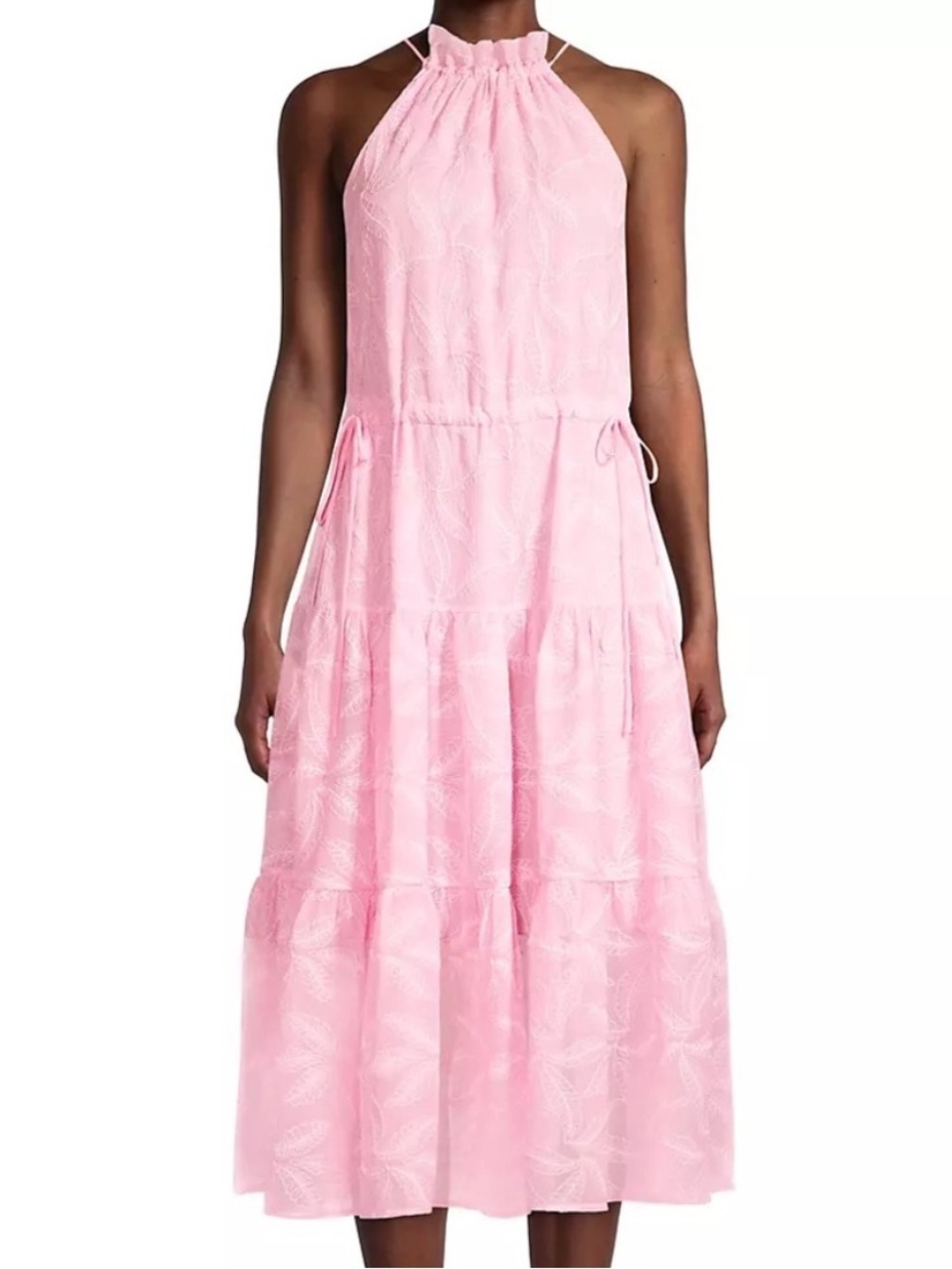 Ted Baker London Miarose Drawstring Waist Halterneck Dress Lilac NWT Size US 12